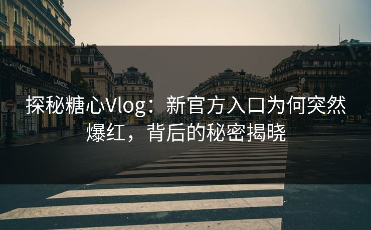 探秘糖心Vlog：新官方入口为何突然爆红，背后的秘密揭晓