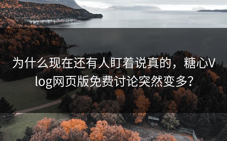 为什么现在还有人盯着说真的，糖心Vlog网页版免费讨论突然变多？