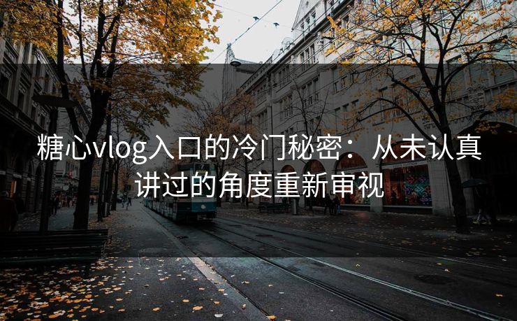 糖心vlog入口的冷门秘密：从未认真讲过的角度重新审视